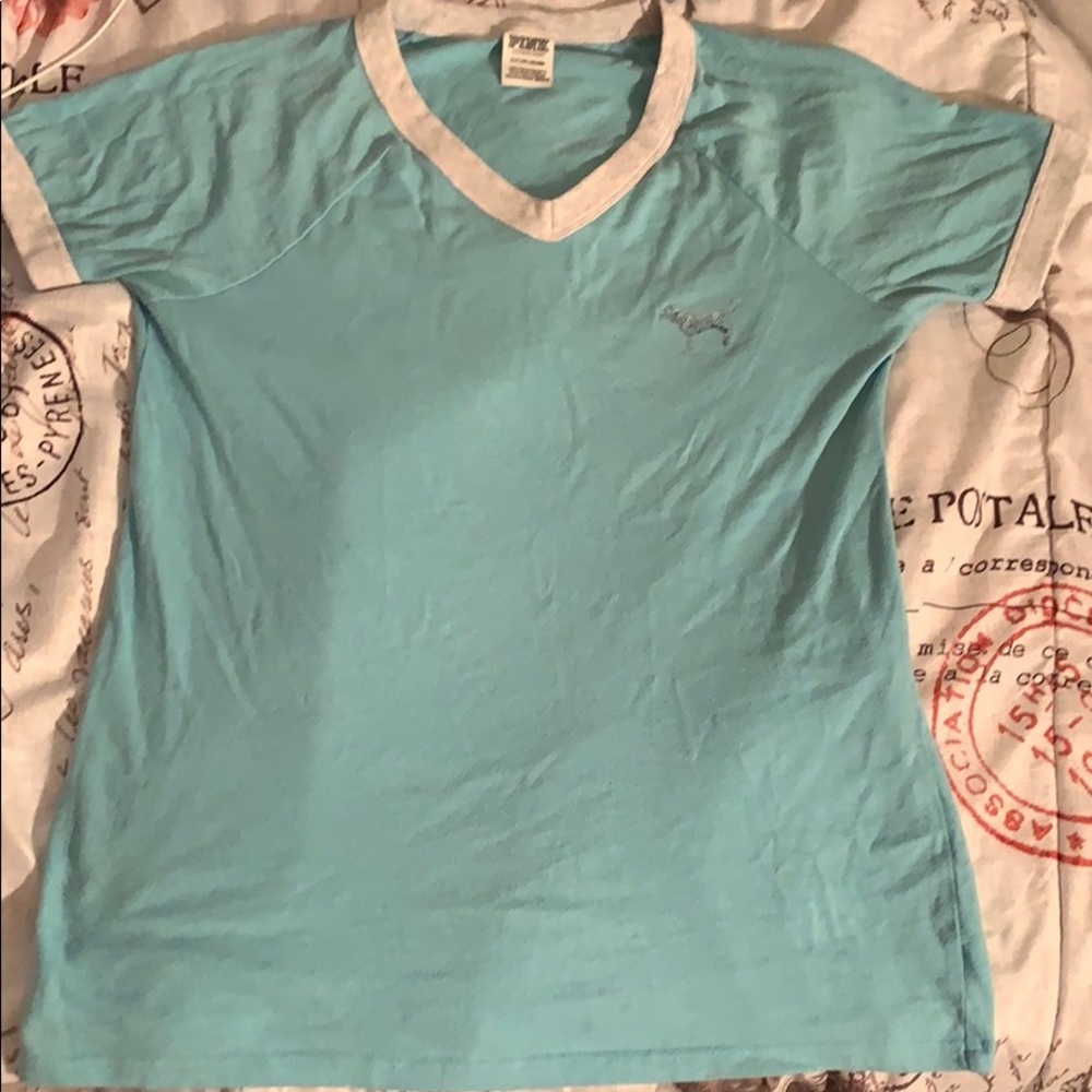 PINK Light blue top